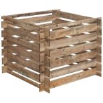 Composteur en bois trait� 71 x 100 x 100 cm mezzito