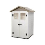 Habrita - foresta - abri de jardin mural beige en pvc 1, 97m2 22mm - evo120