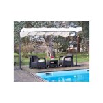 Foresta - habrita pergola marquise 3, 60 x 2, 50 m gris anthracite 9 m2 toile pivotante et extensible ...
