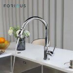 Forious robinet cuisine, mitigeur d'�vier de cuisine, douche extensible 3 voies - rotatif 360� - chrom� ...