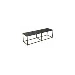 Urban living - meuble tv design en m�tal madison - l. 140 x h. 40 cm - noir