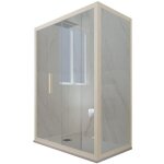 Forte - cabine parois douche coulissante 70x100 champagne deco duo