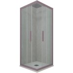 Forte - cabine parois douche coulissante 90x90 lavande kolors