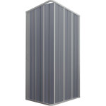 Idralite - cabine paroi de douche pliante angulaire en pvc blanc h 185 avec ouverture lat�rale mod. flex ...