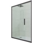 Forte - porte parois de douche coulissante 120 cm anthracite niche deco Forte - porte parois de douche coulissante 120 cm anthracite niche deco