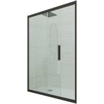 Forte - porte parois de douche coulissante 120 cm noir matt niche deco Forte - porte parois de douche coulissante 120 cm noir matt niche deco