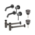 Fortifura calvi kit robinet lavabo - pour double vasque - robinet rehaussé - bonde clic clac - siphon ... Fortifura calvi kit robinet lavabo - pour double vasque - robinet rehaussé - bonde clic clac - siphon ...