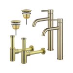 Fortifura calvi kit robinet lavabo - pour double vasque - robinet rehauss� - bonde non - obturable - ...