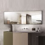 Fortuna lai - miroir sur pied rectangle avec cadre en m�tal miroir sur pied hd grand pour salon, chambre ...