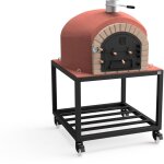 Four  bois d'extrieur en pierre vesuvius (bordeaux - 120 x 120 x 165 cm) ? four rfractaire avec isolation ...