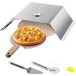 Vevor four a pizza de jardin 3 pieces fours a pizza exterieur acier inoxydable four a pizza au gaz 48 ...