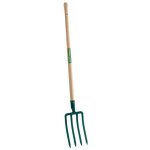 Fourche � b�cher � douille - 4 dents triangulaires 8 mm - manche bois leborgne 432291