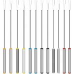 Fourchettes � fondue 12 pi�ces, fourchettes � fondue en acier inoxydable de 24 cm avec manche r�sistant ...