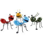 Fourmi en m�tal un groupe de 4 couleurs insecte mignon pour accrocher mur art jardin pelouse d�cor int�rieur ...