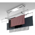 Foxydry pro, tendoir  linge de plafond ou mur chauffant, tendoir lectrique tlcommand en aluminium ...