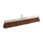 Fp - balais coco longueur 600 mm avec sup. de manche mtallique bois plat
