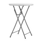 Frandis - table mange debout d80 pliable pe blanc