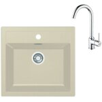 Franke colonnes - ensemble de cuisine t102, évier en tectonite sid 610 et mitigeur fp 9000. 031, beige ... Franke colonnes - ensemble de cuisine t102, évier en tectonite sid 610 et mitigeur fp 9000. 031, beige ...