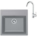 Franke - colonnes - ensemble de cuisine t102, évier en tectonite sid 610 et mitigeur fp 9000. 031, gris ... Franke - colonnes - ensemble de cuisine t102, évier en tectonite sid 610 et mitigeur fp 9000. 031, gris ...