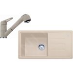 Colonnes - kit de cuisine g122, �vier en fragranit bsg 611 - 78 / 39, sahara + robinet fc 9547. 082, ...