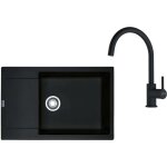 Franke - colonnes - set de cuisine g277o, �vier en fragranit bsg 611 - 78 + robinet fc 6018. 071, onyx ...