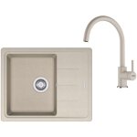 Franke colonnes - set de cuisine g278sa, �vier en fragranit bfg 611 - 62 + robinet fc 6018. 082, sahara ...