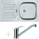 Franke - colonnes - set de cuisine n48, vier en inox etn 614 6 / 4' nova + robinet fb 250, chrome 101. ...