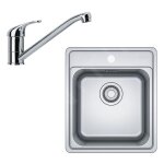 Franke - colonnes - set de cuisine n88, vier en inox bcx 610 - 42 + robinet fb 250. 031, chrome 101. ...