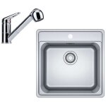 Franke colonnes - set de cuisine n91, �vier en inox bcx 610 - 51 + robinet fc 9547. 031, chrome 101. ...
