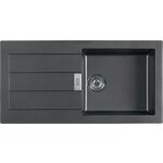 Franke - evier  encastrer sirius 2. 0 s2d 611 - 100 - 1 bac - avec gouttoir - tectonite - noir