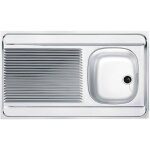 Franke - evier monocuve inox man711 - 800 avec gouttoir 800x600cm  poser 013953