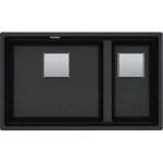 Franke - kubus 2 - Évier en fragranit kng 120 / 2, 76x46 cm, onyx 125. 0529. 871 Franke - kubus 2 - Évier en fragranit kng 120 / 2, 76x46 cm, onyx 125. 0529. 871