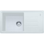 Franke malta - vier en fragranit bsg 611 - 78 / 39, 78x44 cm, blanc artic 114. 0440. 907