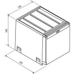 Franke - poubelle de cuisine cube 40 � fixer � l'int�rieur du meuble 2 bacs de 14l france s. a. s