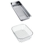 Set accessoires cuves galaxia inox : panier �gouttoir + panier franke