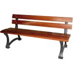 Hyde park maxi - banc de jardin en bois et fonte