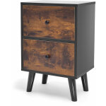 Rocco - table de chevet design en bois avec 2 tiroirs. table de chevet, table de canap� ou bureau contemporain ...