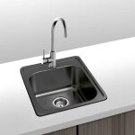 Gresinex - evier noir inox zurich 38x38 � encastrer :