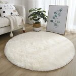 Freosen - 120cm tapis rond chambre tapis salon anti slip doux moelleux tapis shaggy tapis de sol grand ...