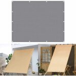 Litreve - 2. 5mx5m voile d'ombrage balcon rectangulaire imperm�able anti - uv pour jardin terrasse gris ...