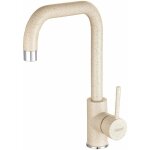 Ferro - freya robinet mitigeur �vier bec en l rotatif beige sable