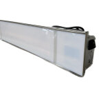 Frico - chauffage infrarouge halog�ne 2200w fa�ade verre vitro teint�e blanc 900x170x80mm sans telecommande ...