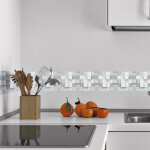 Frise adhésive 3d blanche 15x300cm - déco autocollante effet mozaïque - bogne - autocollant mural décoratif ... Frise adhésive 3d blanche 15x300cm - déco autocollante effet mozaïque - bogne - autocollant mural décoratif ...