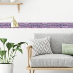 Frise adhésive déco murale intérieure 10x300cm, motif abstrait géométrique, violette, décoration intérieure. ... Frise adhésive déco murale intérieure 10x300cm, motif abstrait géométrique, violette, décoration intérieure. ...