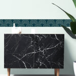 Frise adhsive dcorative tromso vert, 15 cm x 300 cm, ventail vert sur fond fonc, dcoration murale ...