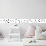Frise adhésive farandole d'animaux tout doux - 10 cm x 300 cm - déco chambre enfant - happy animals autocollan ... Frise adhésive farandole d'animaux tout doux - 10 cm x 300 cm - déco chambre enfant - happy animals autocollan ...