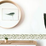 Plage - frise adhsive setermoen, 15 cm x 300 cm, dcorative autocollante, illustration des feuilles ...