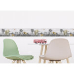 Frise auto - collante animaux de la jungle lion et �l�phant en noir et blanc - 1 rouleau de 0, 97 x 5 ...