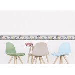 Frise auto - collante ourson, renard et lapin en noir et blanc - 1 rouleau de 0, 97 x 5 m