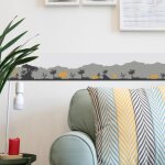 Plage - frise autocollante 15 cm x 300 cm paysage jungle animaux oranges sorreisa sauvage d�corative ...